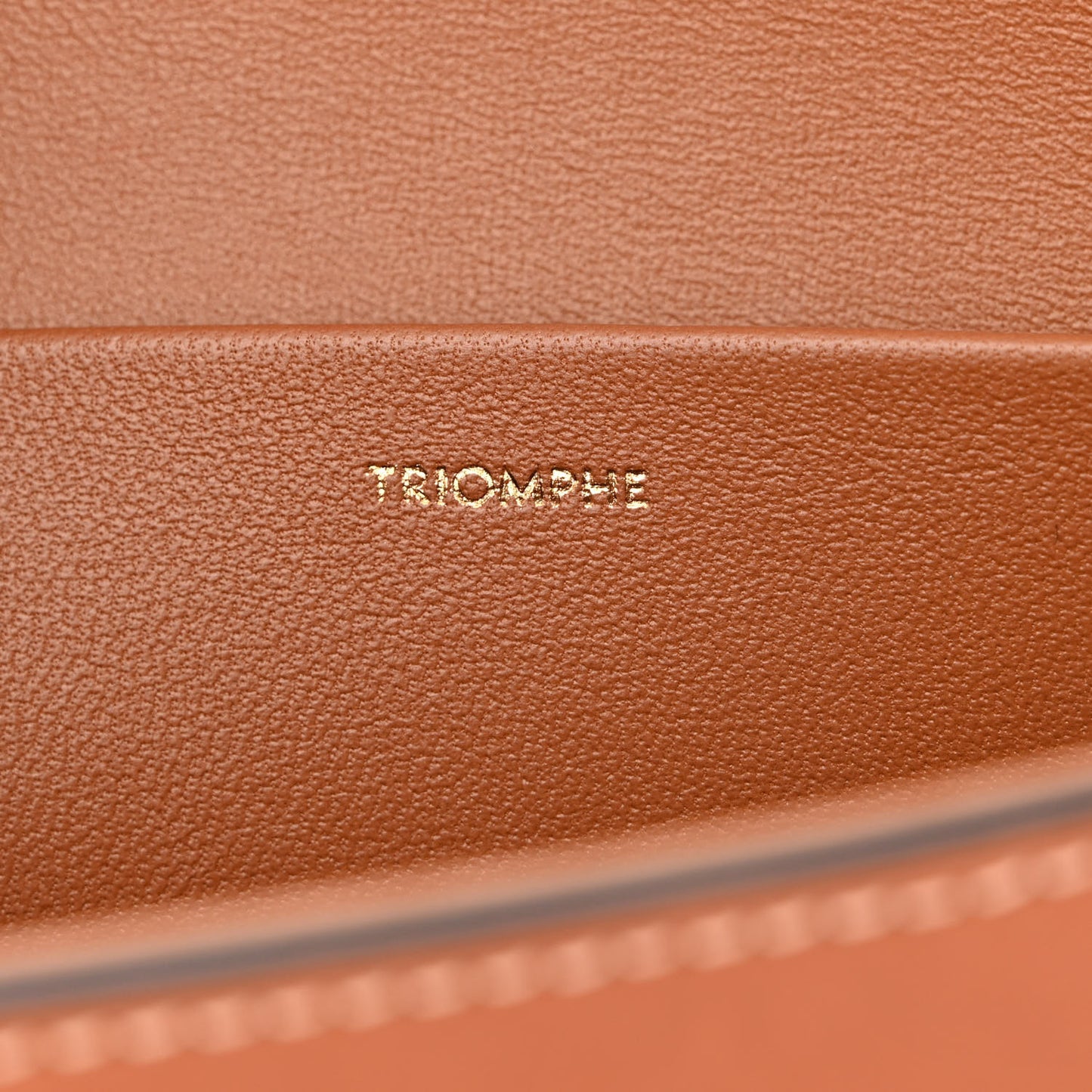 Natural Calfskin Triomphe Shoulder Bag Tan