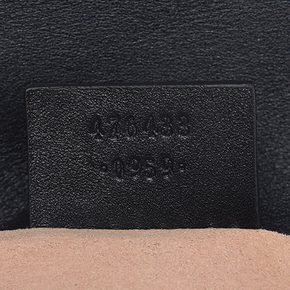 Gucci Calfskin Matelasse Super Mini GG Marmont Shoulder Bag Black 7 of 9