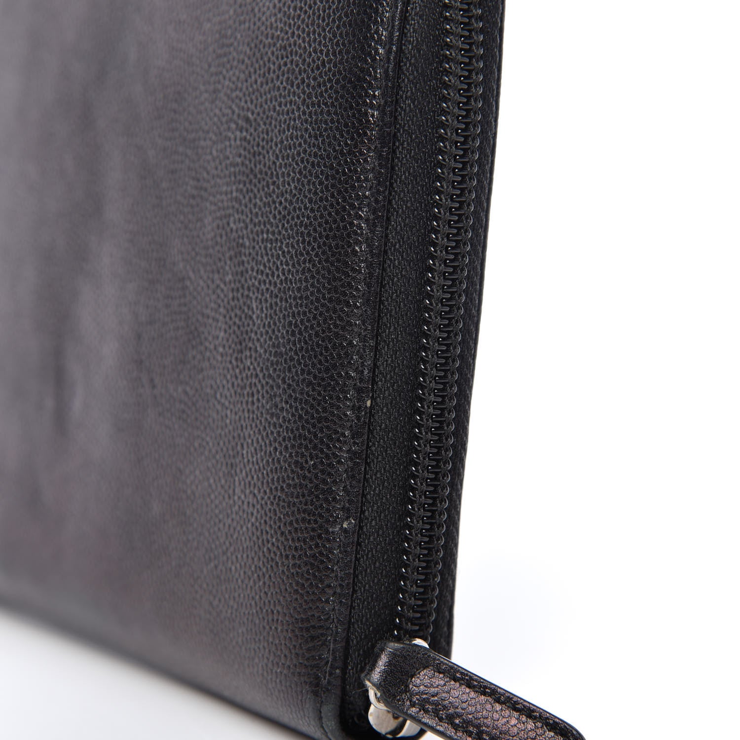 Chanel Caviar Large Sevruga Zip Around Organizer Wallet Black 13 of 14
