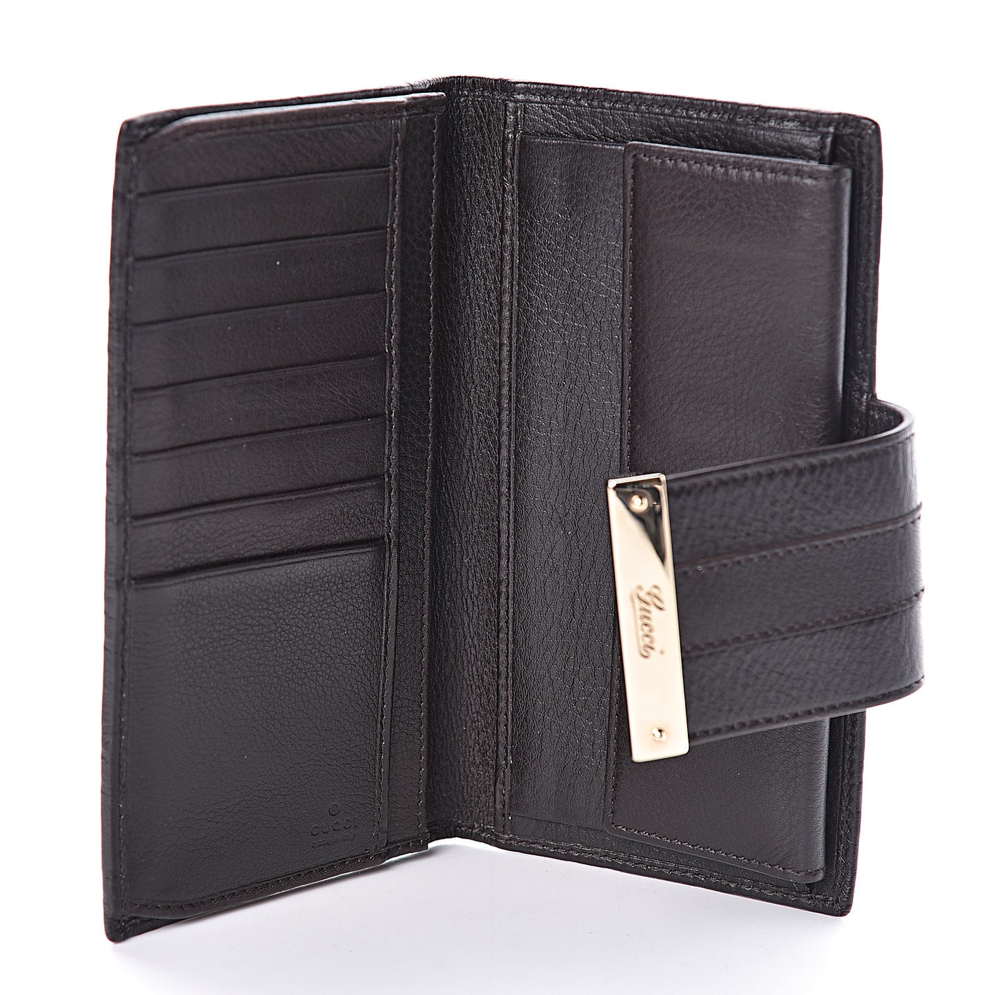 Guccissima Ladies Web Long Wallet Black