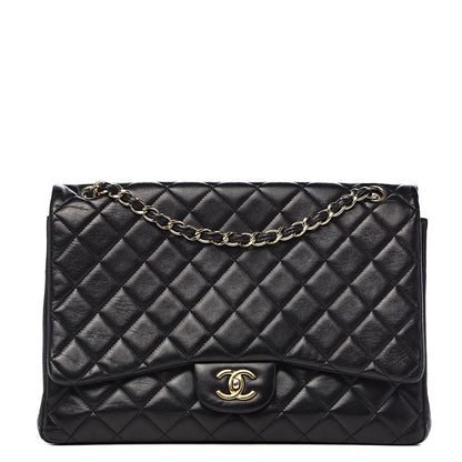Chanel Lambskin Quilted Maxi Single Flap Black 1 of 19