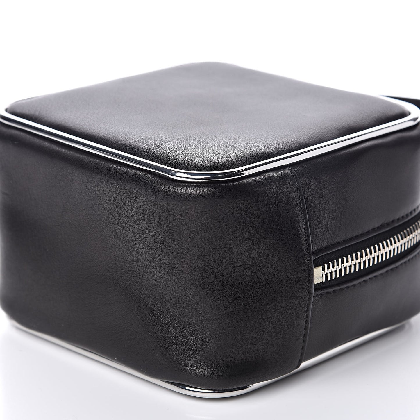 Supple Calfskin Halo Top Handle Bag Black