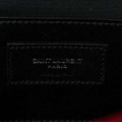 Saint Laurent Sheepskin Tri-Quilt Monogram Medium Soft Envelope Bag Red 5 of 6