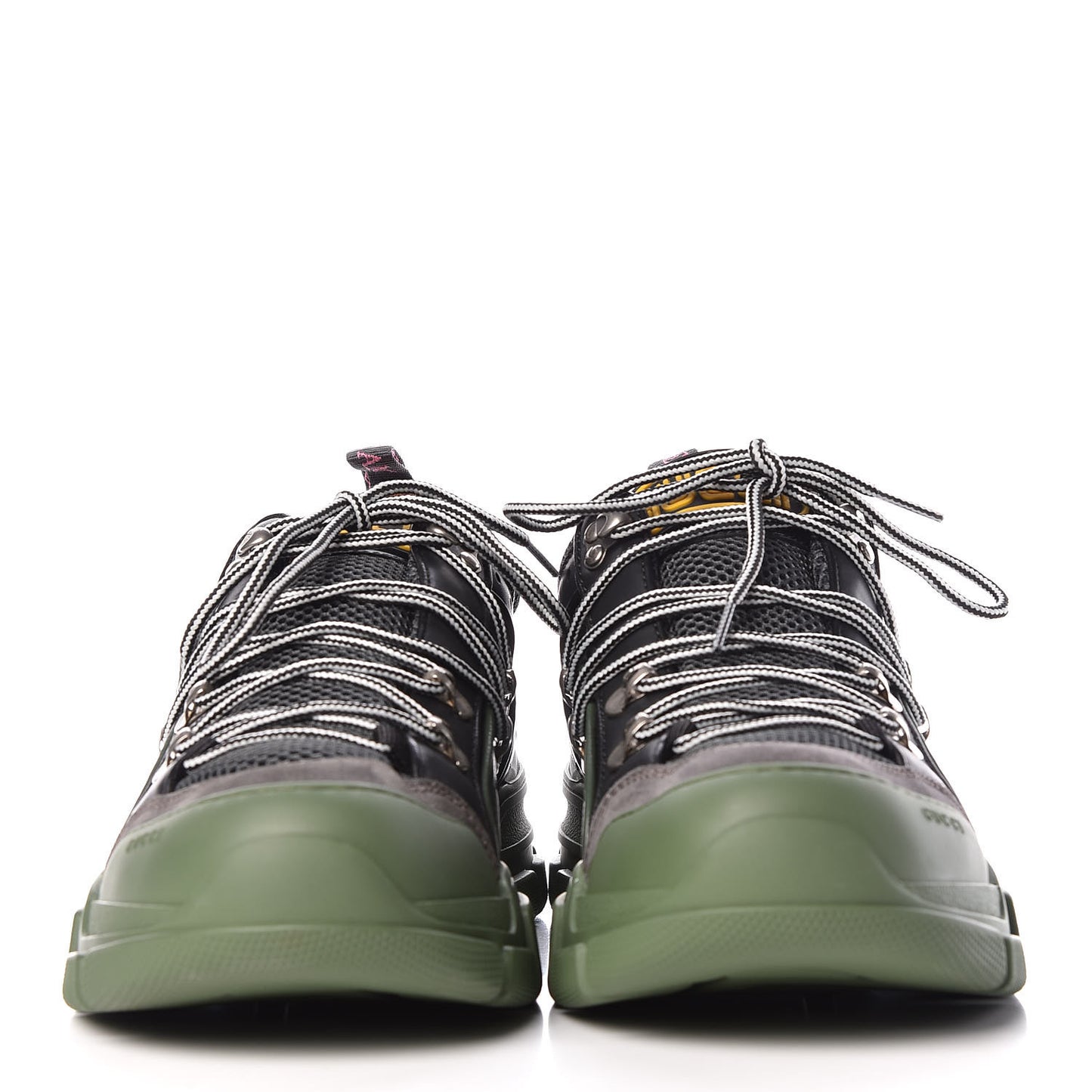 X SEGA Mesh Suede Calfskin Mens Flashtrek Sneakers 9 Loess Black Olive Green