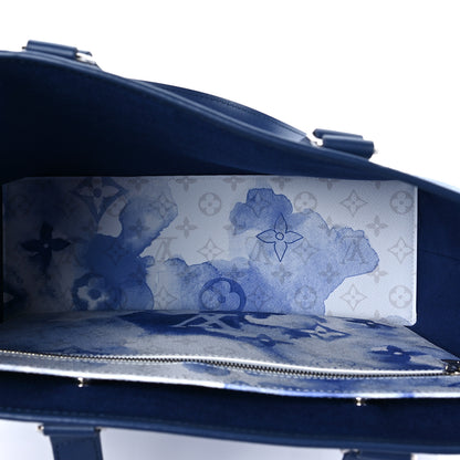Louis Vuitton Monogram Watercolor Weekend Tote PM Blue 5 of 8