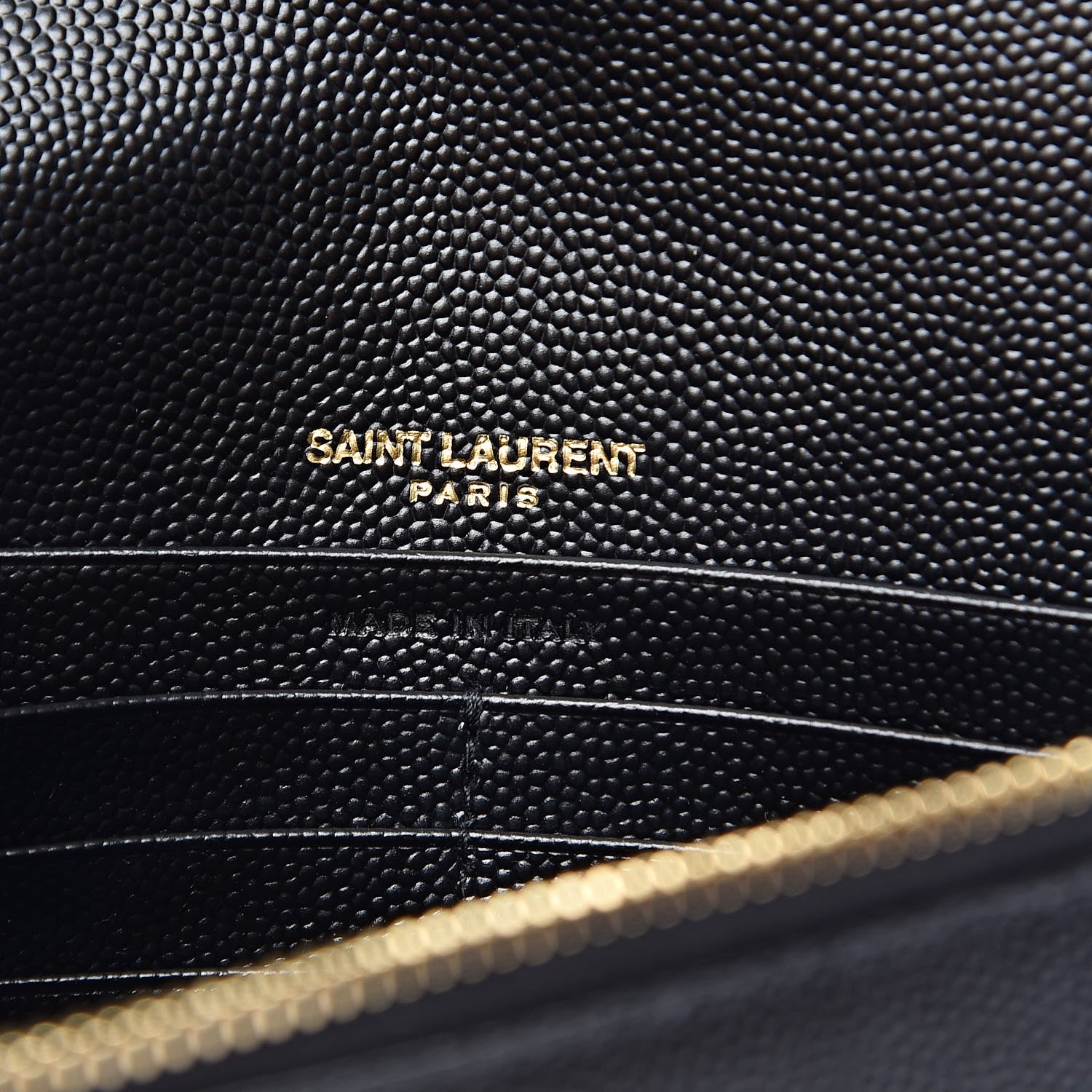 Saint Laurent Grain De Poudre Classic Monogram Kate Tassel Chain Wallet Black 6 of 9