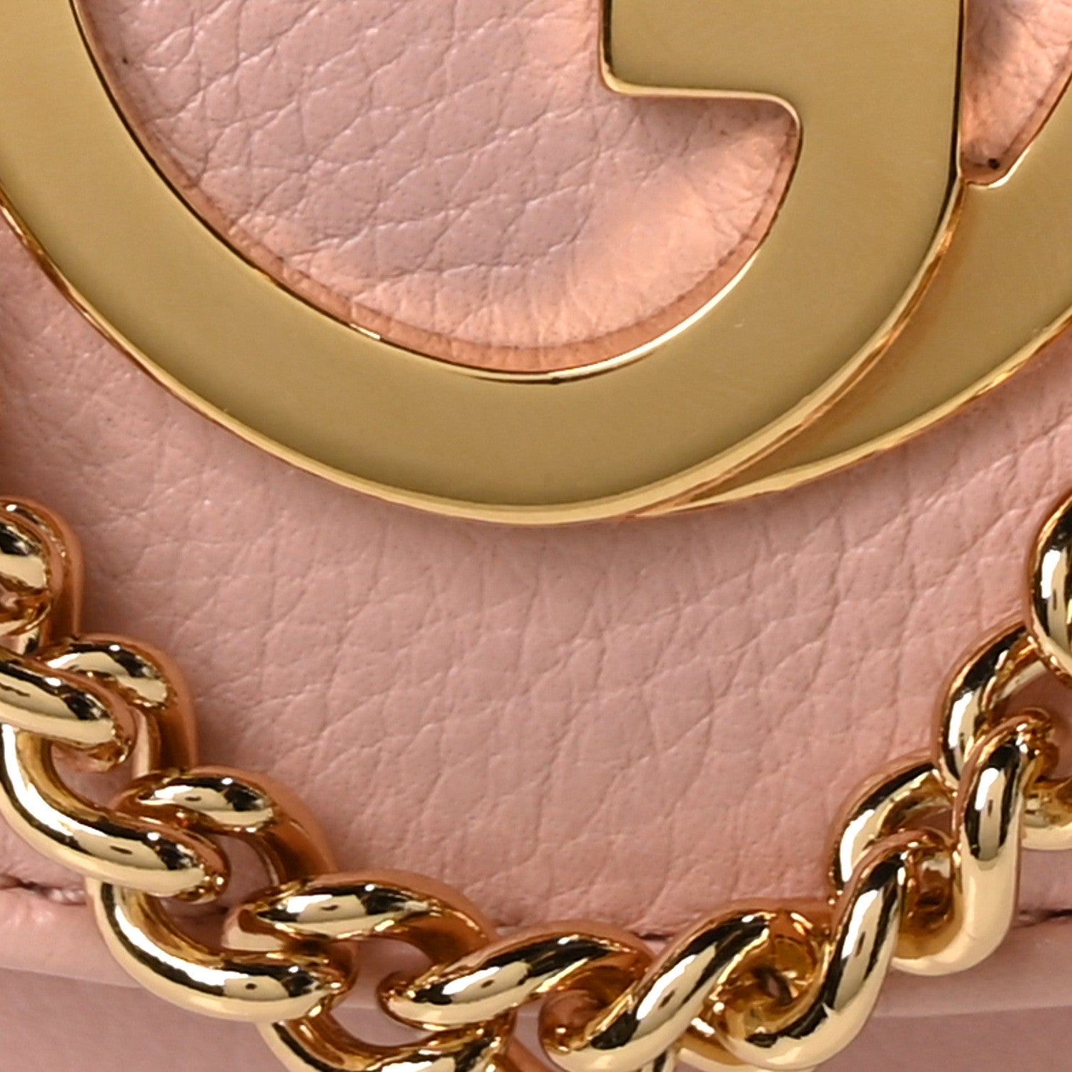 Gucci Roxy Calfskin Medium Blondie Chain Wallet Powder Pink 7 of 9