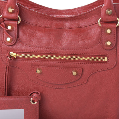 Balenciaga Agneau Classic Gold Hardware City Rouge Groseille 9 of 9