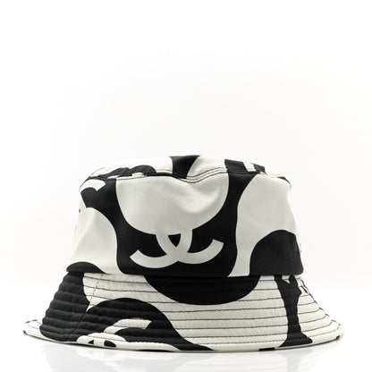 Chanel Canvas Bucket Hat M Black White 5 of 8