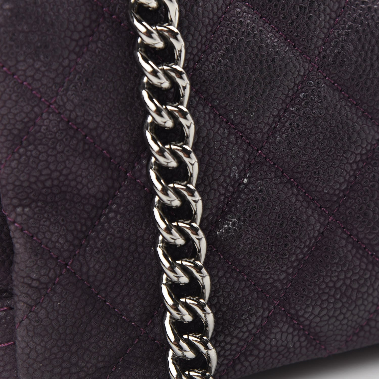 Chanel Iridescent Caviar Quilted Small Lady Pearly Flap Plum 10 of 11