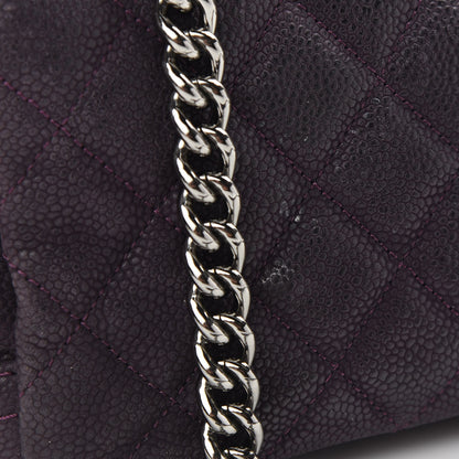Chanel Iridescent Caviar Quilted Small Lady Pearly Flap Plum 10 of 11