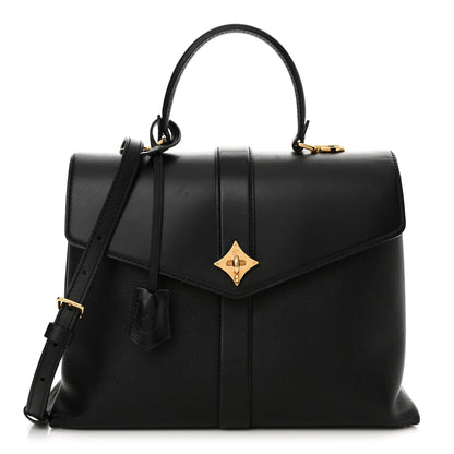 Louis Vuitton Grained Smooth Calfskin Rose Des Vents MM Black 1 of 13