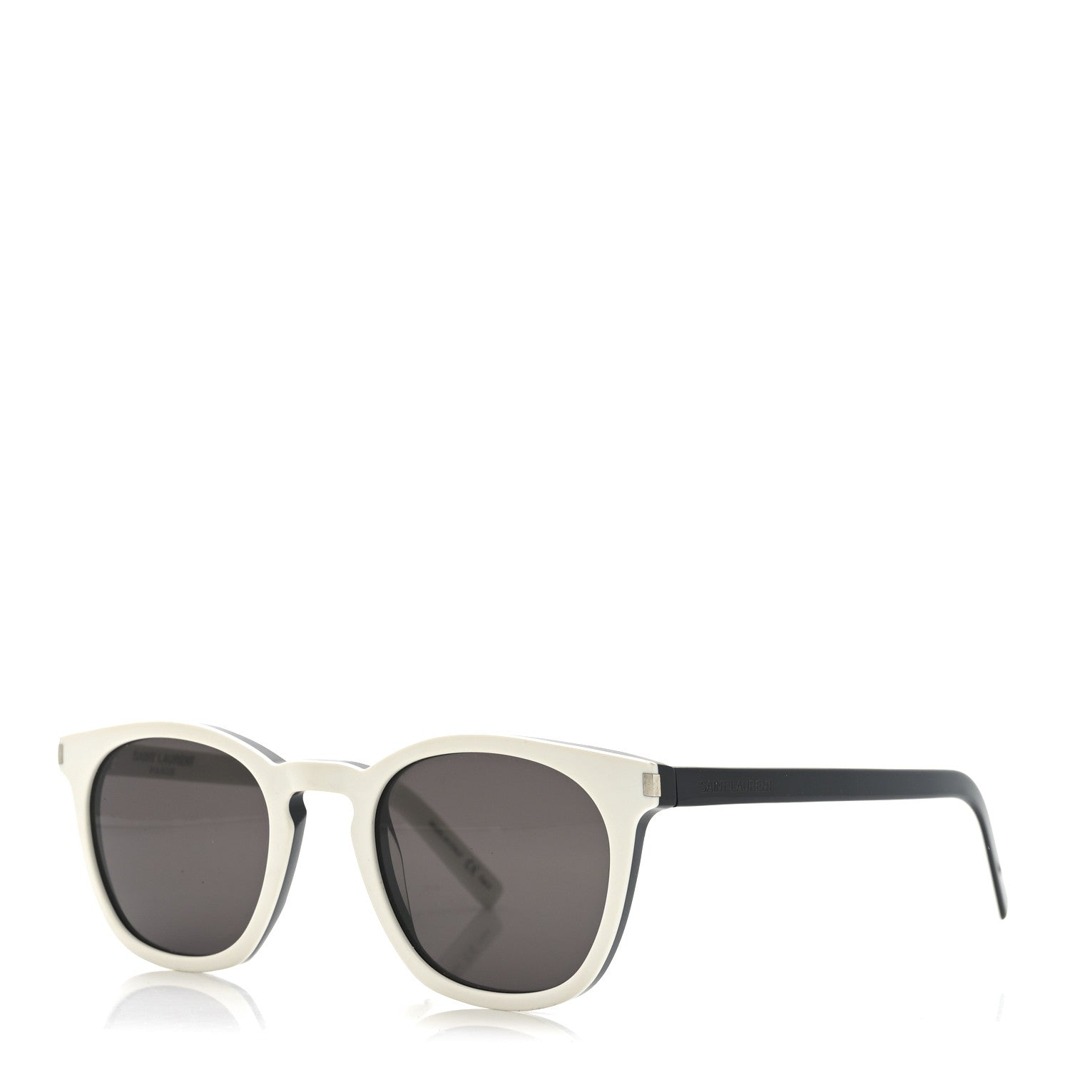 Saint Laurent Acetate Sunglasses SL 28 White Black 1 of 8