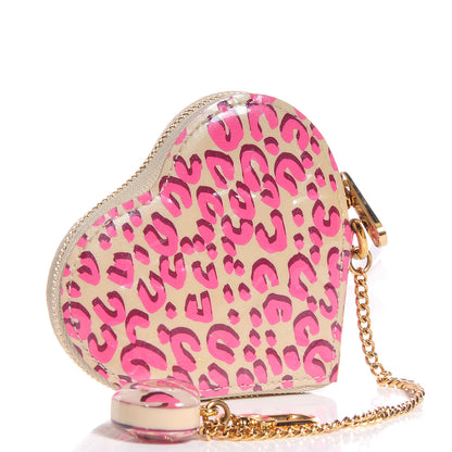 Louis Vuitton Vernis Leopard Coeur Heart Coin Purse Blanc Corail 3 of 8