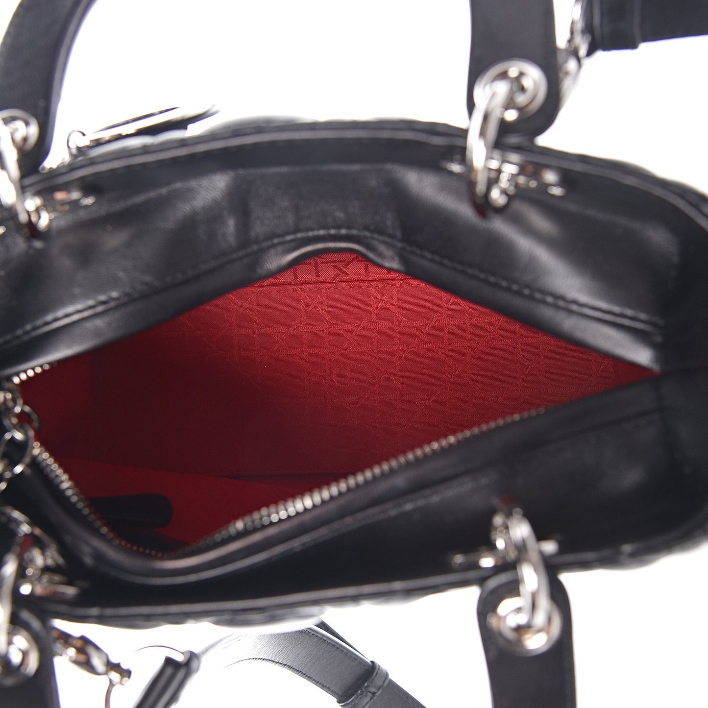 Lambskin Cannage Medium Lady Dior Black