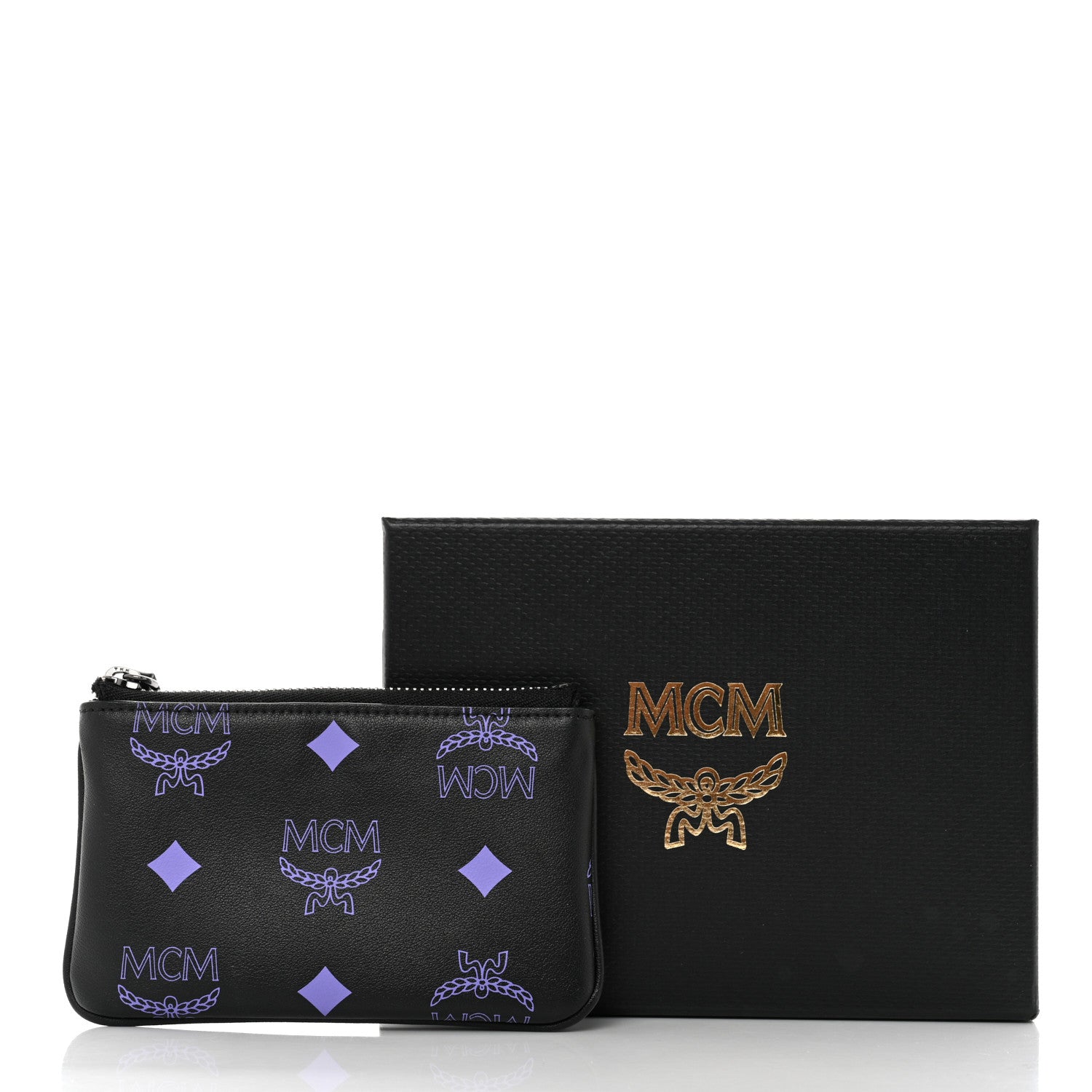 MCM Visetos Color Splash Key Pouch Dahlia Purple 7 of 7