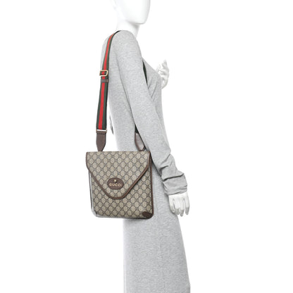 Gucci GG Supreme Monogram Web Medium Neo Vintage Flap Messenger Bag Beige New Acero 2 of 13