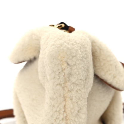Loewe Shearling Mini Bunny Crossbody Bag Natural 11 of 12