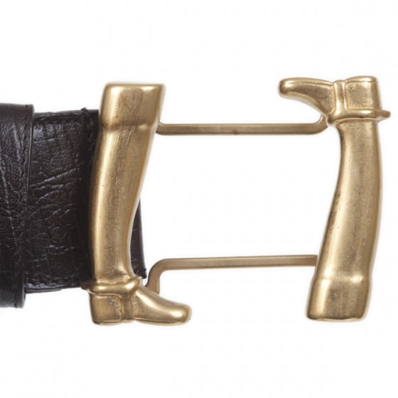 Gucci Monogram Boot Buckle Belt 80 32 5 of 6