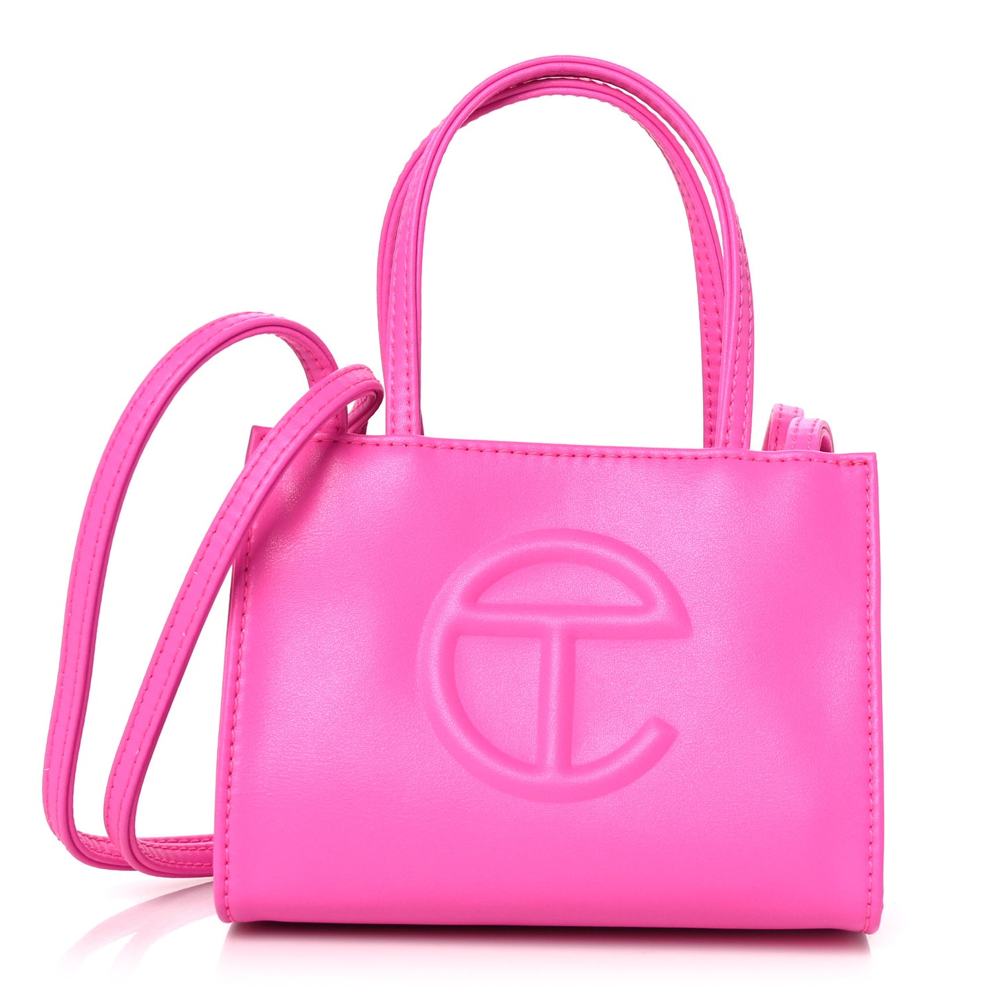 Vegan Leather Small Shopping Bag Azalea