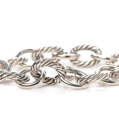 David Yurman Sterling Silver 12mm Large Oval Link Bracelet 3 of 5
