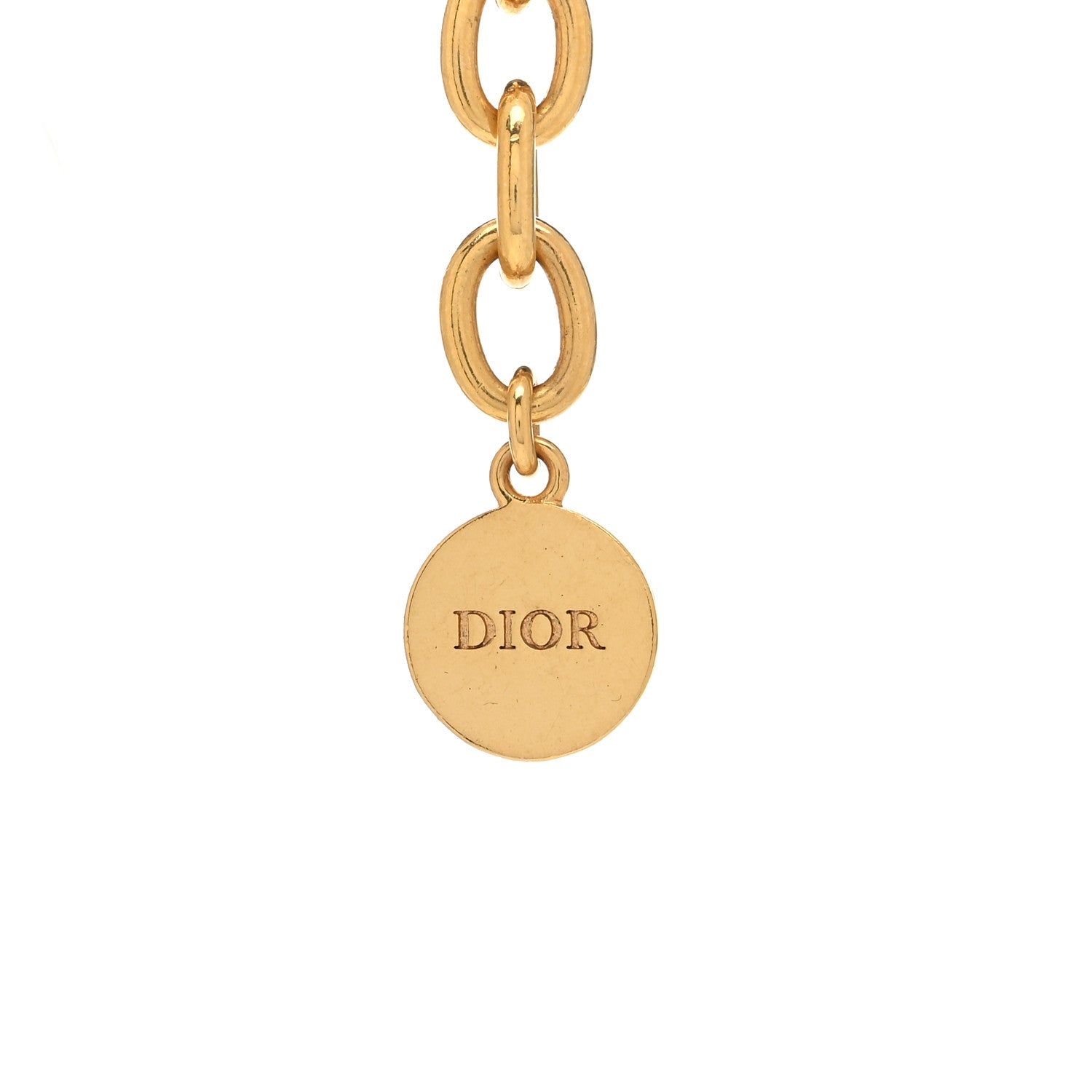 Christian Dior Metal Danseuse Etoile Chain Choker Necklace Gold 4 of 4