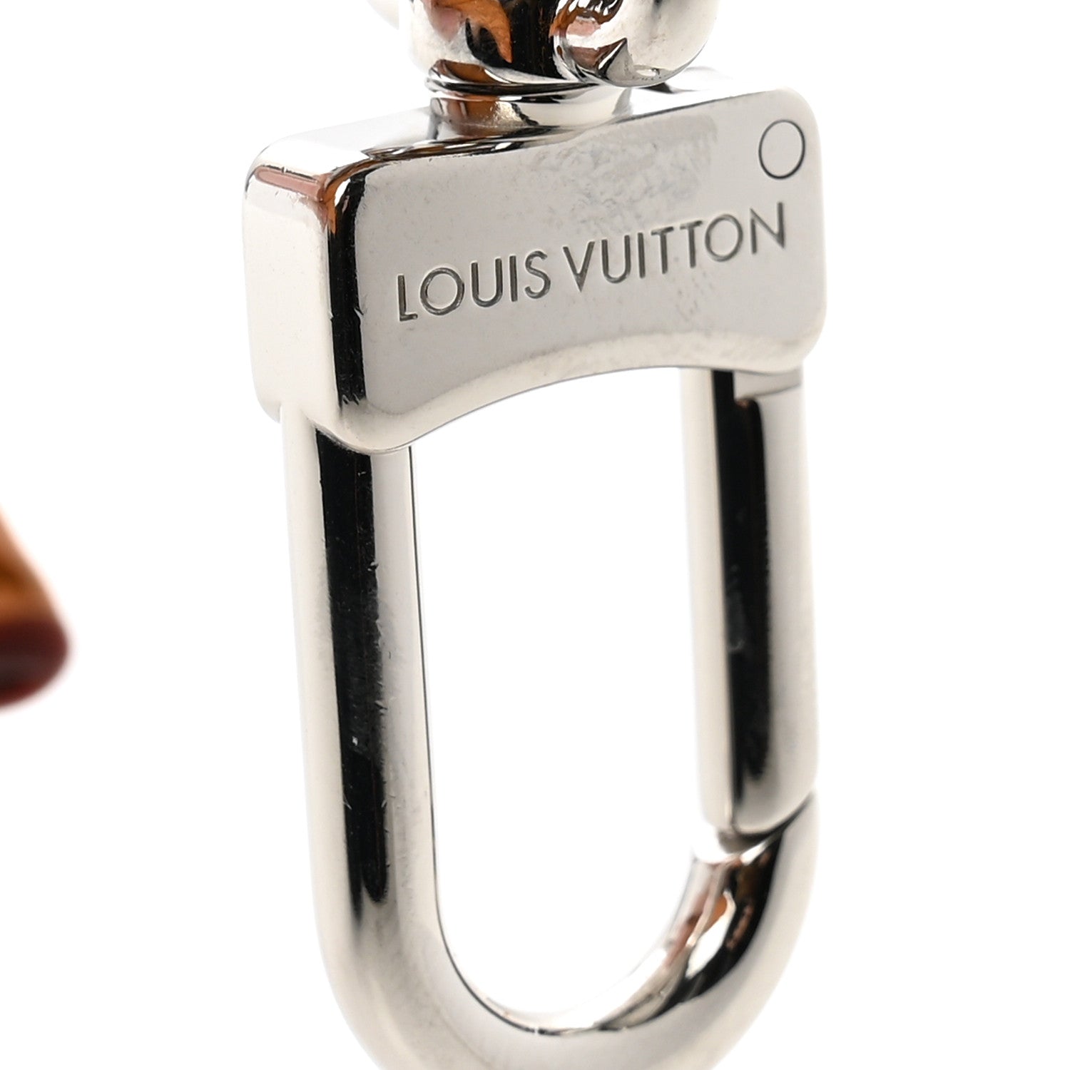 Louis Vuitton Calfskin Monogram Printed LV Fortune Cookie Bag Charm Key Holder Brown 3 of 7