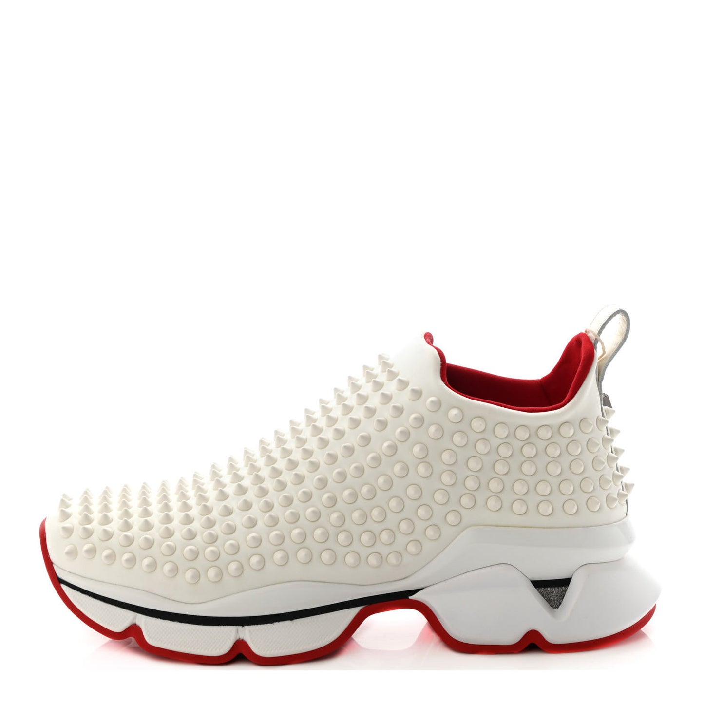 Neoprene Spike Sock Donna Flat Sneakers 39.5 White Snow