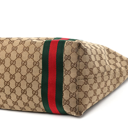 Gucci Monogram Web Large Jolie Tote Brown 10 of 11