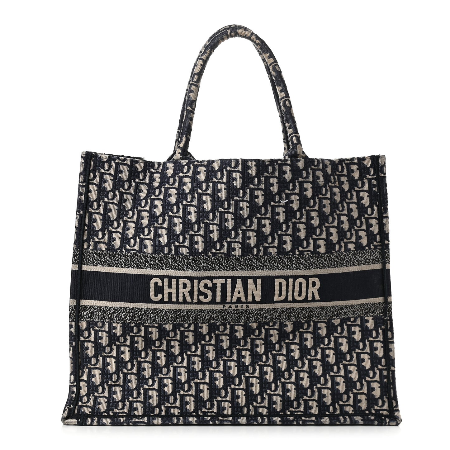 Oblique Book Tote Blue Multicolor