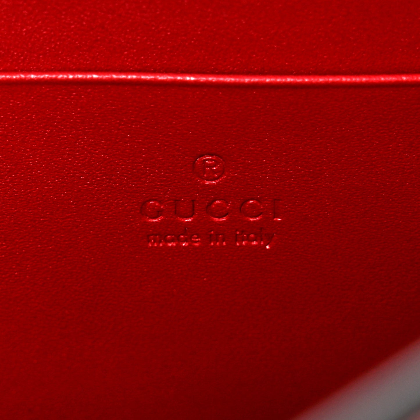 Guccissima Padlock Clutch Hibiscus Red
