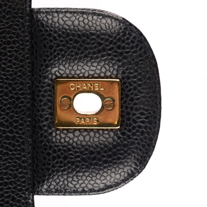 Chanel Caviar Quilted Jumbo Double Flap Black 6 of 9
