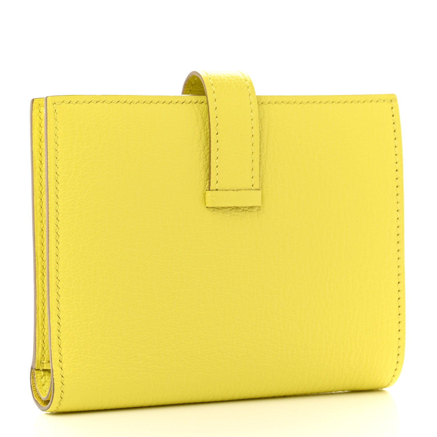 Hermes Chevre Mysore Bearn Compact Wallet Soufre 3 of 7