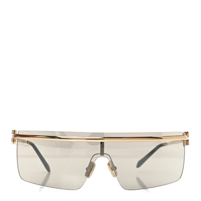 Miu Miu Metal Rectangle Shield Sunglasses SMU50Z Grey Gold 2 of 7