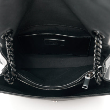 Saint Laurent Grain De Poudre Medium West Hollywood Monogram Fold-Over Black 5 of 11