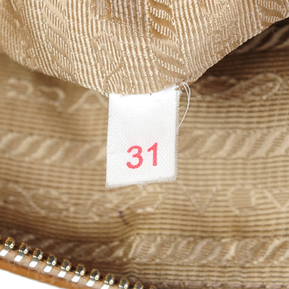 Prada Saffiano Perforated Bauletto Cammello 7 of 10