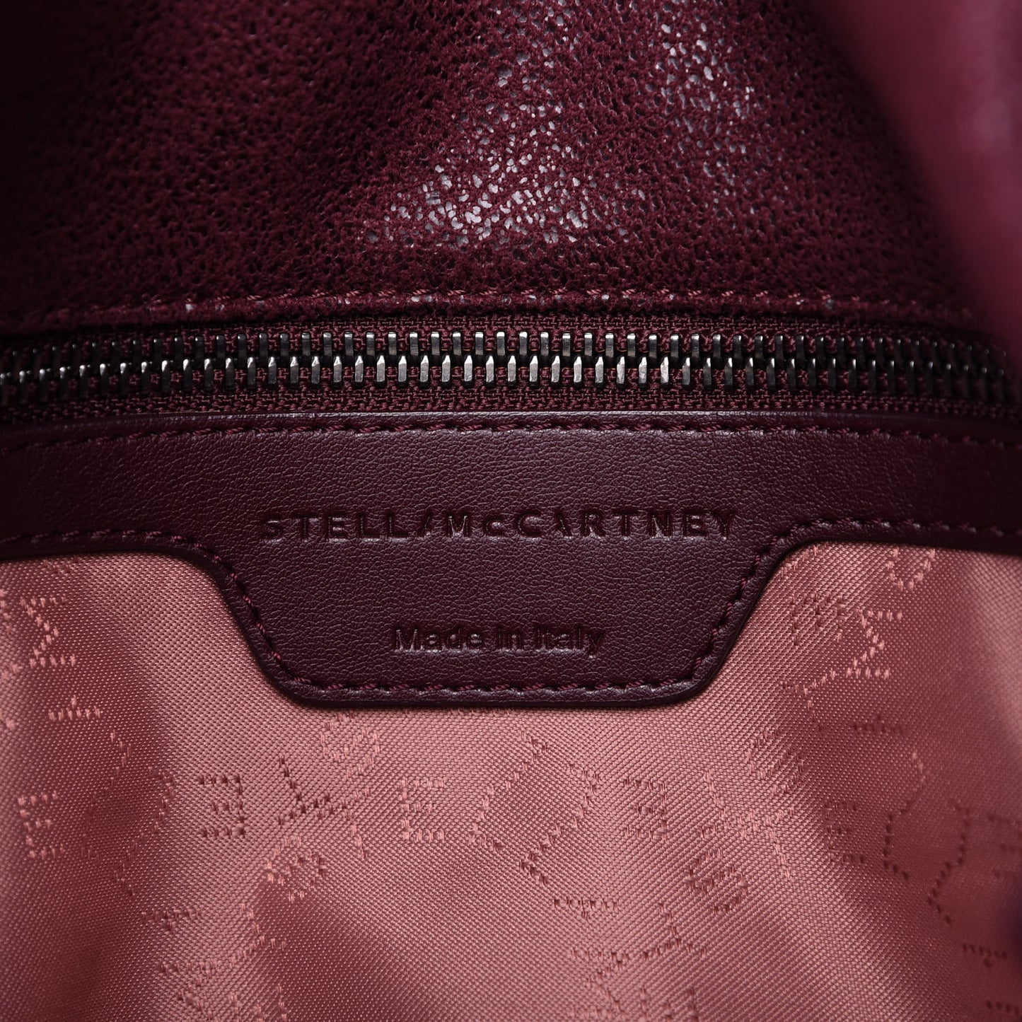 Shaggy Deer Quilted Falabella Fold Over Tote Plum