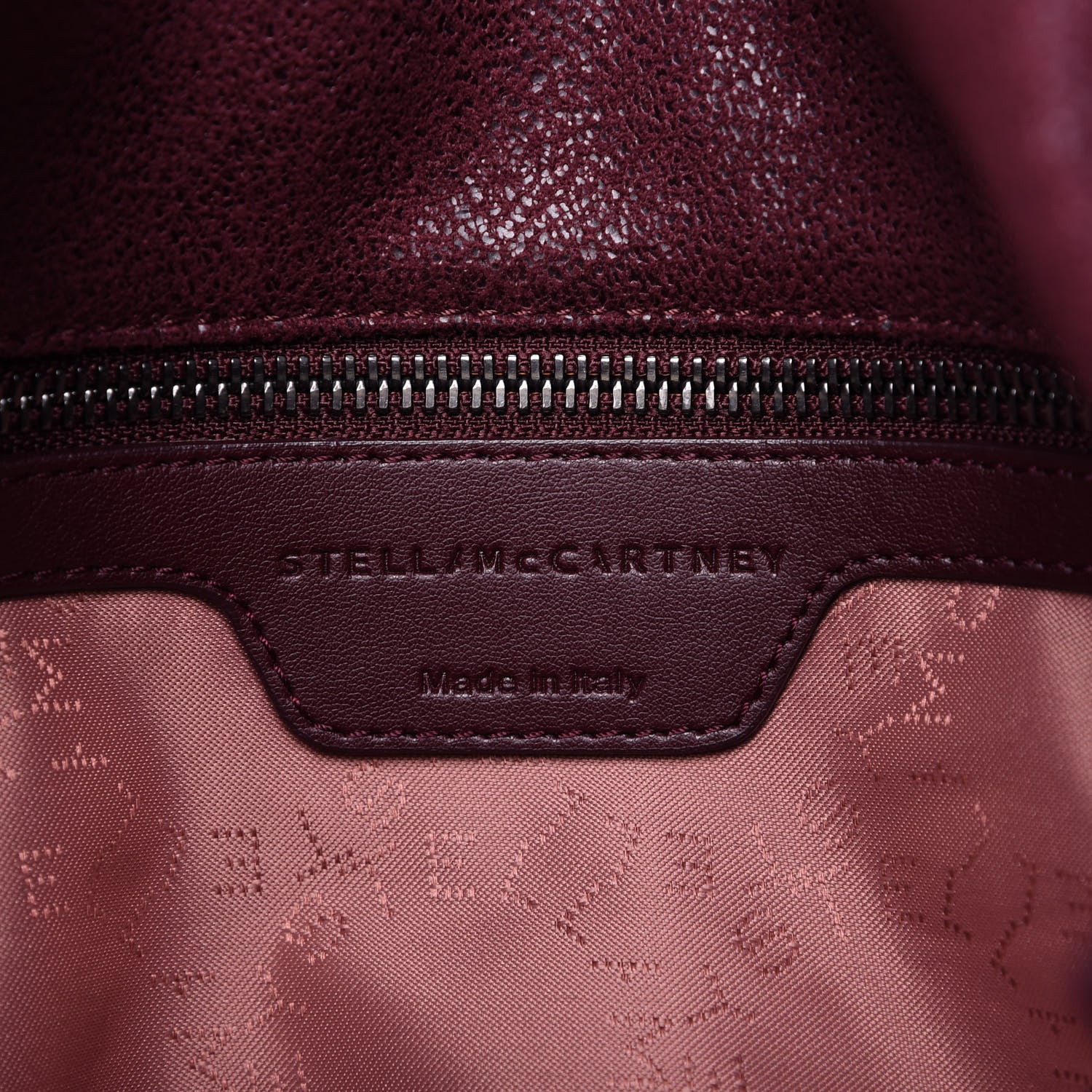 Stella McCartney Shaggy Deer Quilted Falabella Fold Over Tote Plum 9 of 10