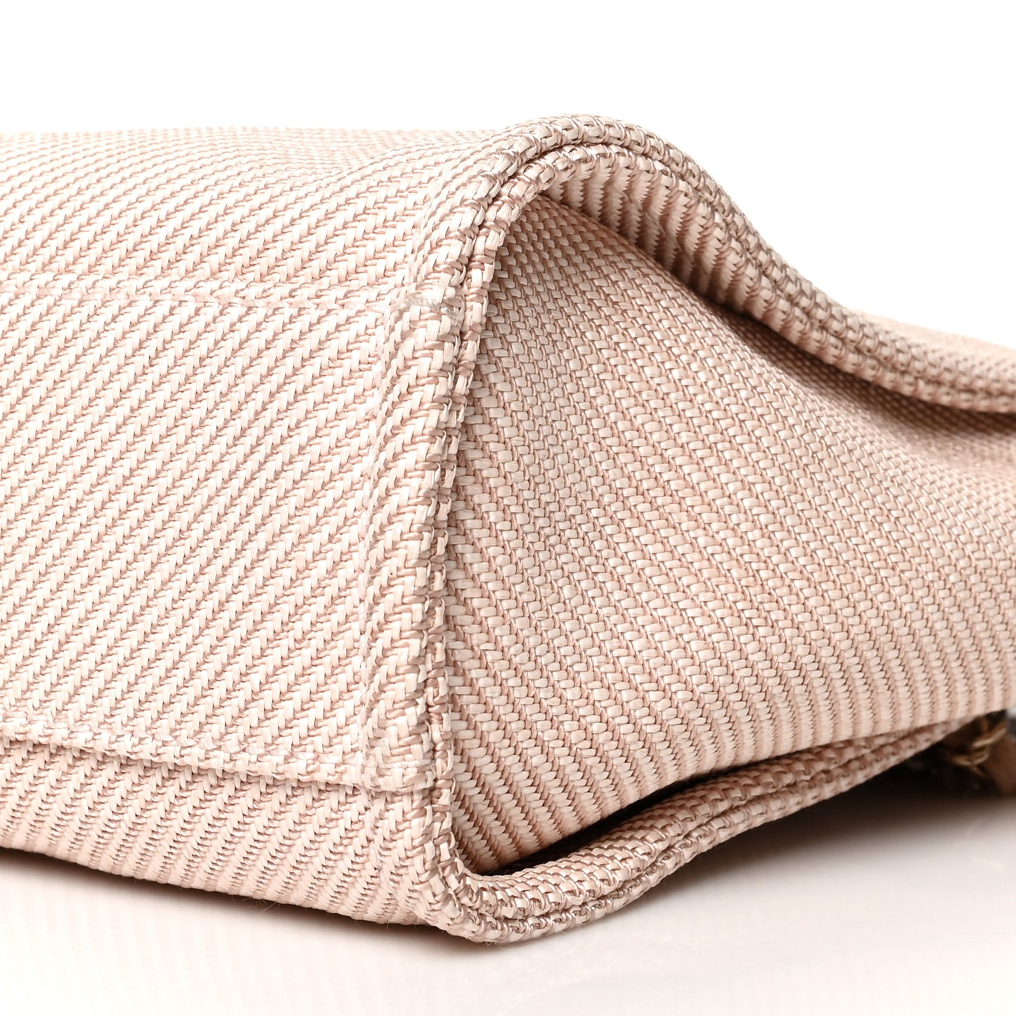 Mixed Fibers Calfskin Mini Deauville Tote Rose Pink