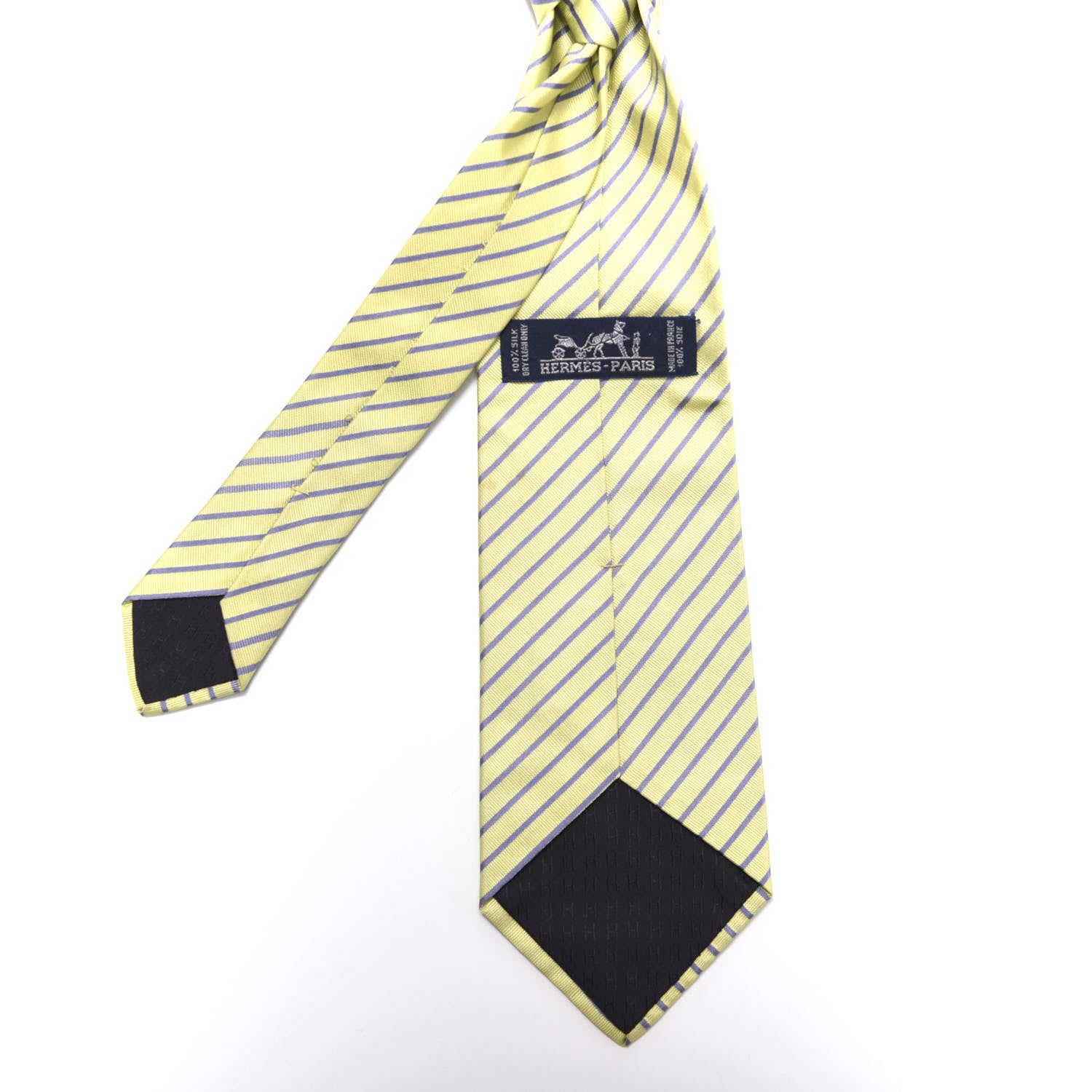 Hermes Silk Striped Mens Neck Tie 3 of 4