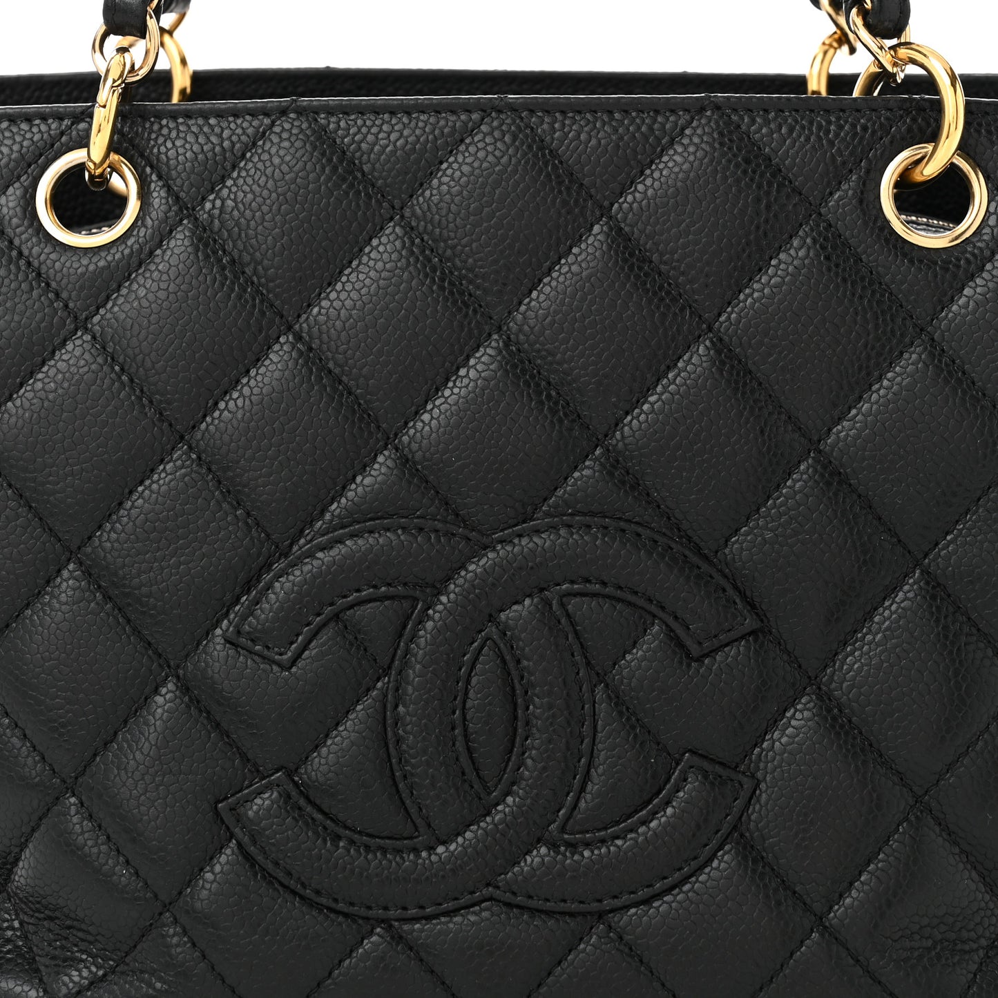 Caviar Quilted Petit Timeless Tote PTT Black