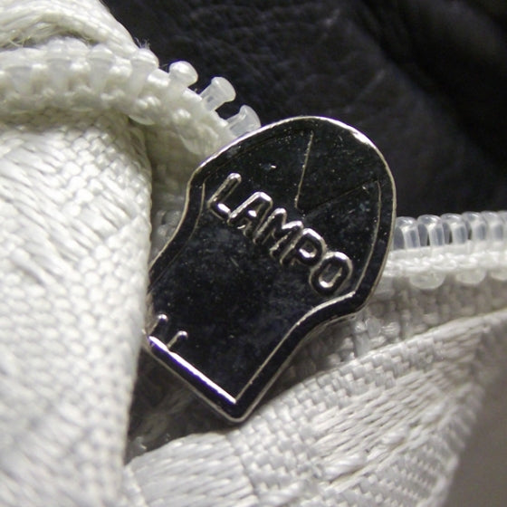 Chanel Leather Contrast Stitch Drawstring Tote Navy 10 of 11