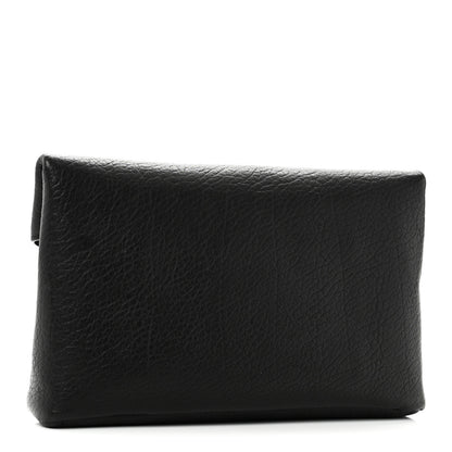 Saint Laurent Grained Lambskin Cassandre Envelope Pouch Black 3 of 9