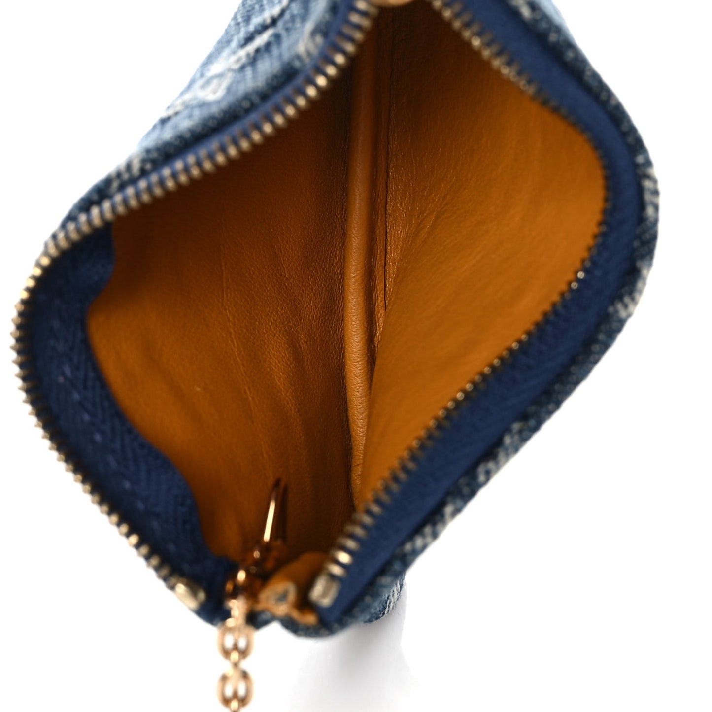 Monogram Denim Key Pouch Blue