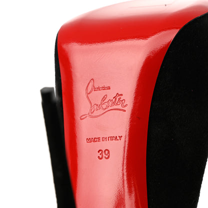 Christian Louboutin Veau Velours Lace Up NVP 120 Peep Toe Pump 39 Black 7 of 8