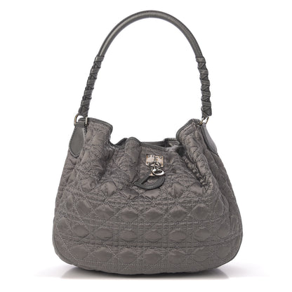 Christian Dior Satin Cannage Charming Hobo Grey 1 of 11