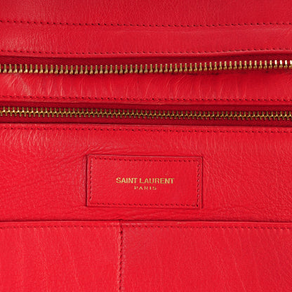 Saint Laurent Calfskin Medium Classic Cabas Y Red 6 of 7