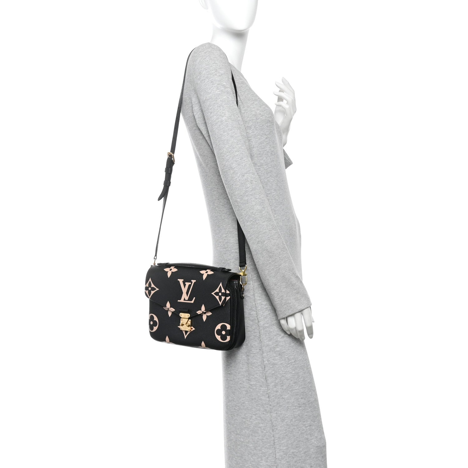 Louis Vuitton Empreinte Monogram Giant Pochette Metis Black Beige 2 of 9