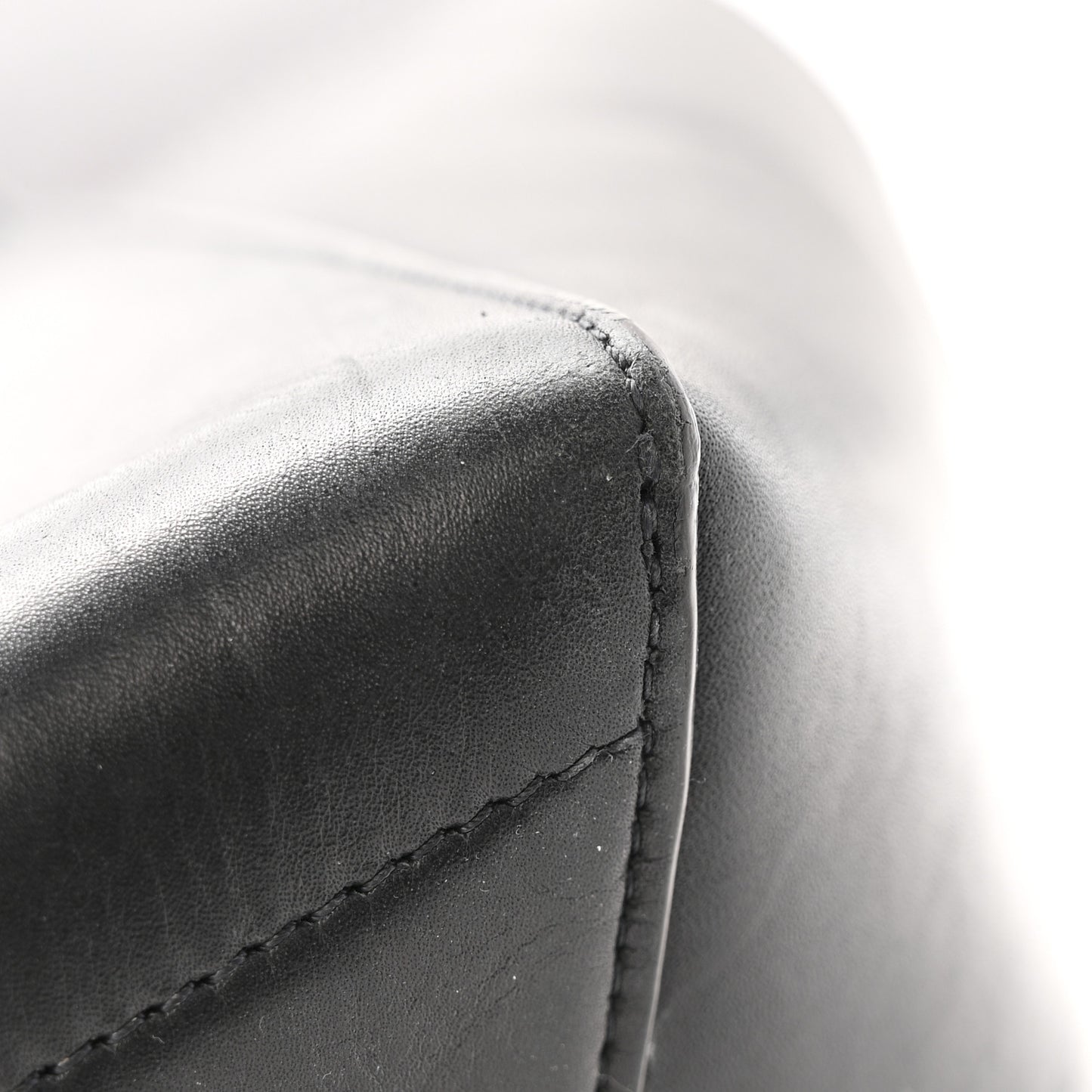 Soft Grained Calfskin Sangle Bucket Bag Black