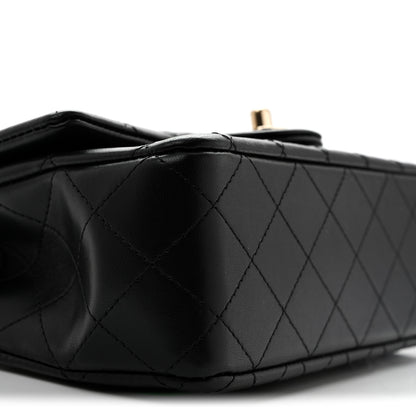Chanel Lambskin Quilted Mini Top Handle Rectangular Flap Black 9 of 11